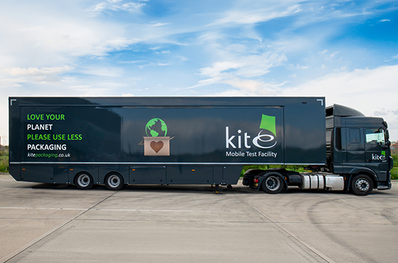 Side view of the Mobile packaging laboratory
